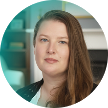 Portrait of Deanna Gallagher, sales associate at Financial Innovators Group.