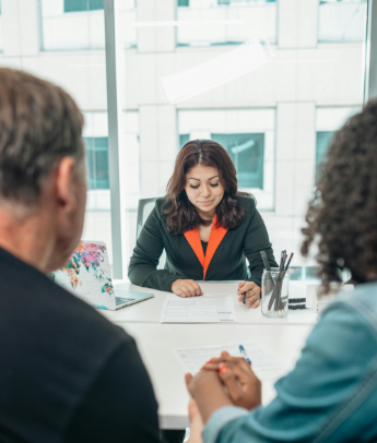 A financial advisor advising a couple