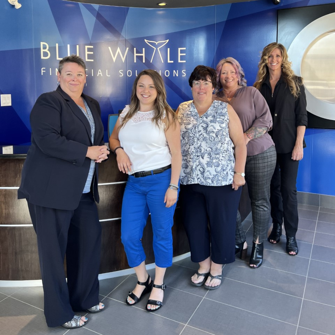 team photo of 5 professional ladies at Blue Whale Financial Solutions Inc