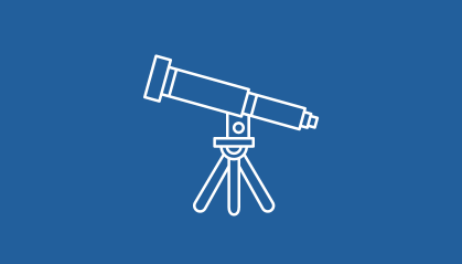 Icon of a telescope