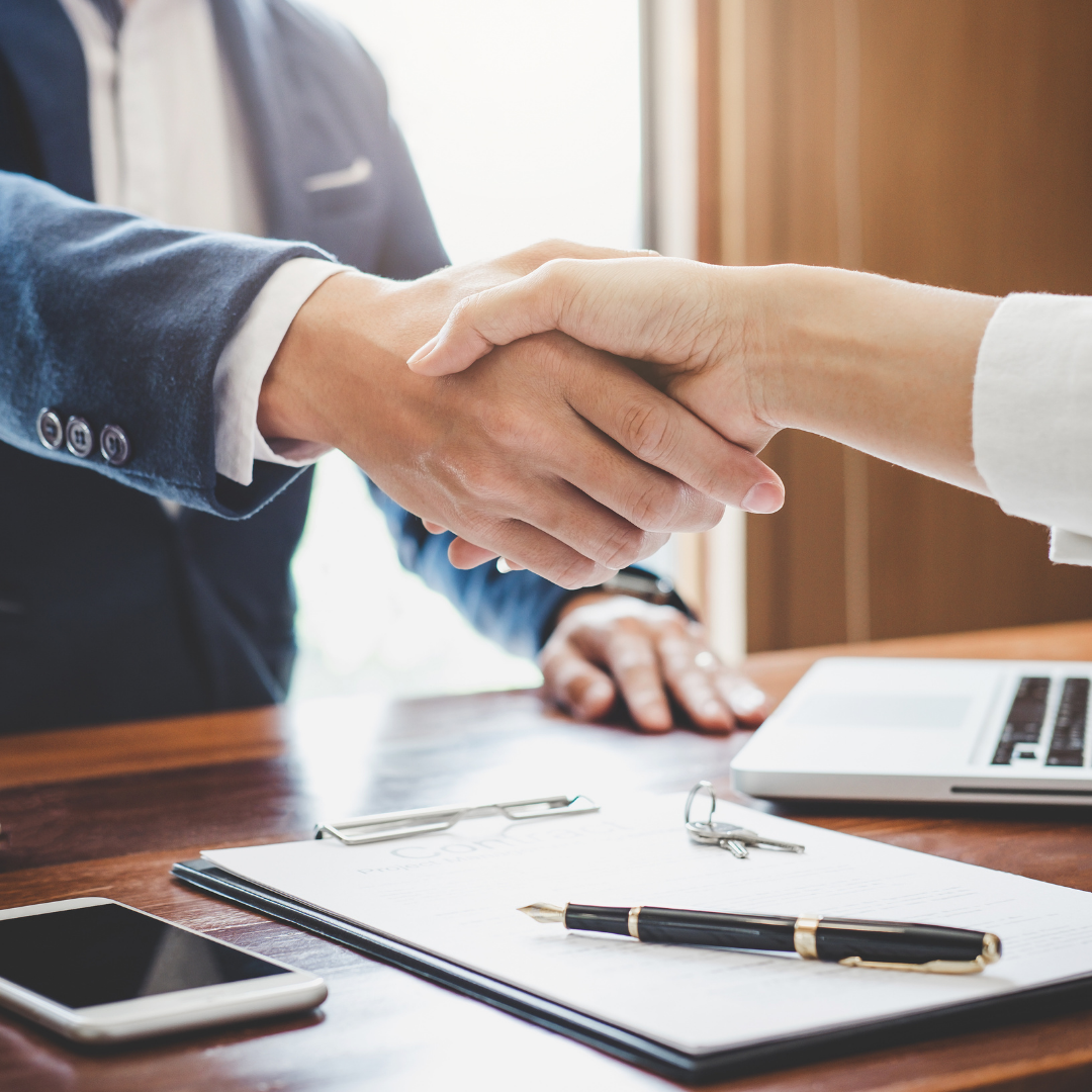 Handshake over a business deal