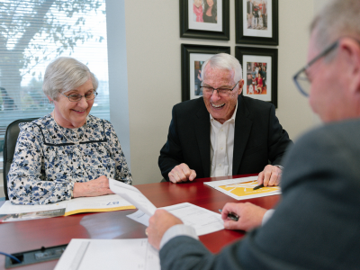 Clients in meeting with WSC advisor