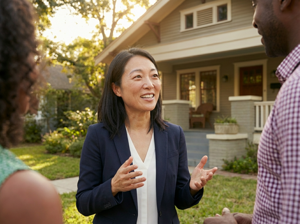 Financial advisors meeting with clients