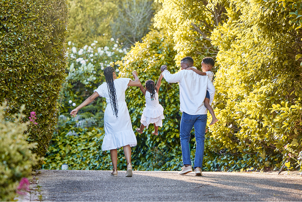 Family playing together