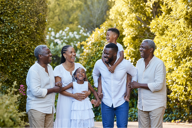 Family enjoying time together outdoors